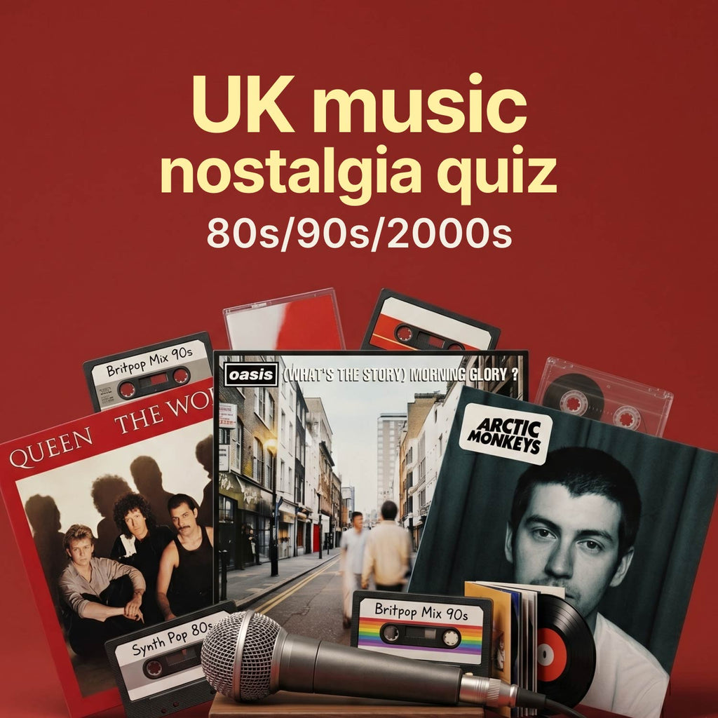 UK music nostalgia pub quiz. Best of the 80s, 90s, and 2000s
